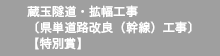 県単道路改良（幹線）工事（蔵玉隧道・拡幅工）　 【特別賞】