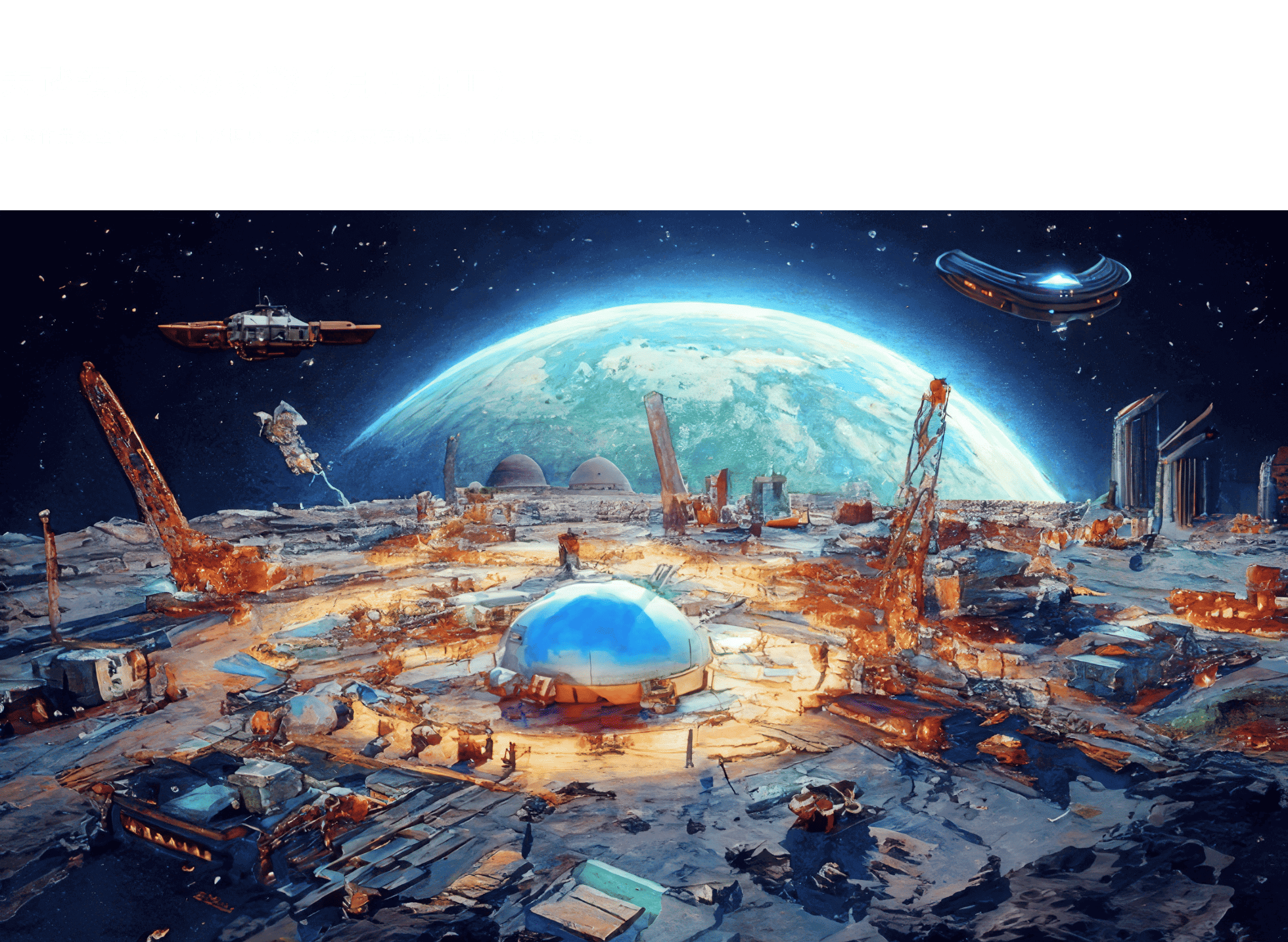 04 未踏領域への挑戦（月面施工） 危険作業を全てロボットが担い、現場での死傷病災害ゼロが実現する。